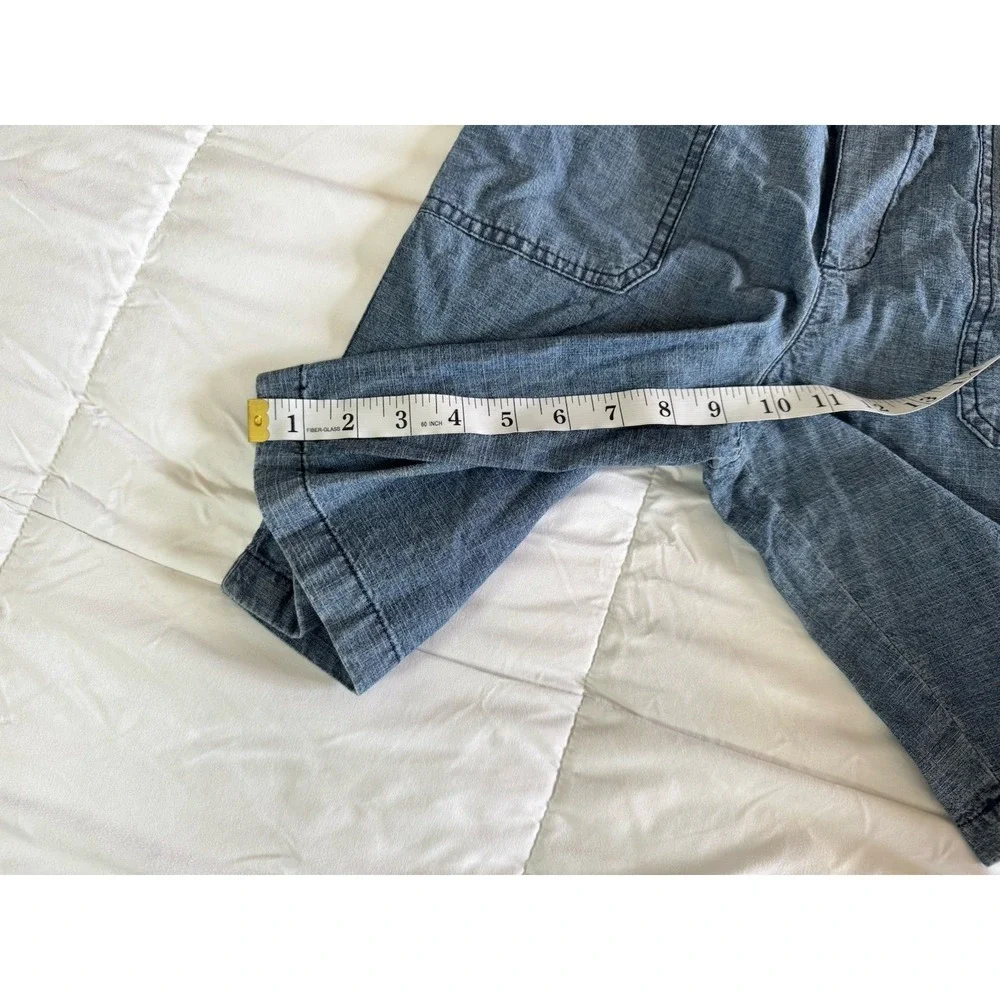 New Carter's Boy Pull-On Shorts Denim 10/12 Drawstring Stretch Blue 9